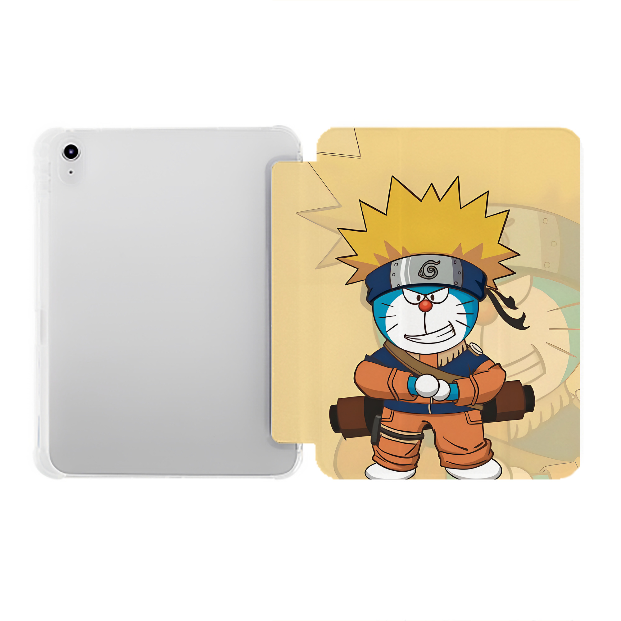 （画像用） ドラえもん Doraemon IPad ケース ペン収納付き 三つ折りスタンド PUレザー×シリコン 対応機種9.5/10.5/10.9インチ